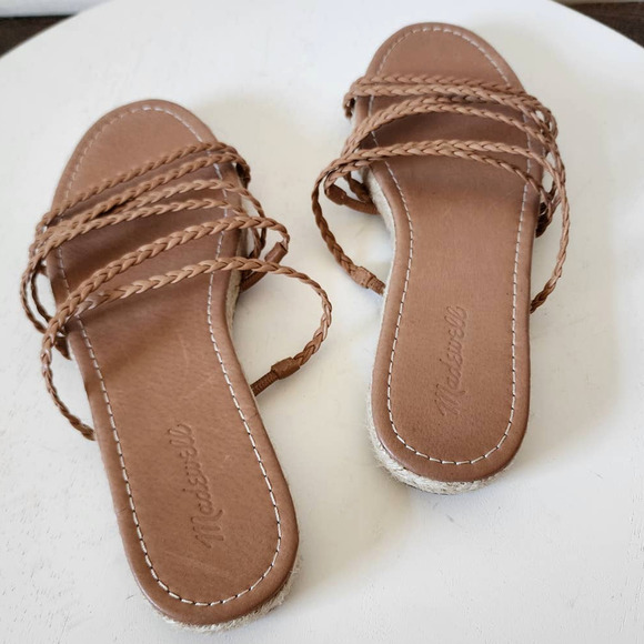 Madewell The Kathryn Espadrille Slide Sandal in Leather - Picture 6 of 9